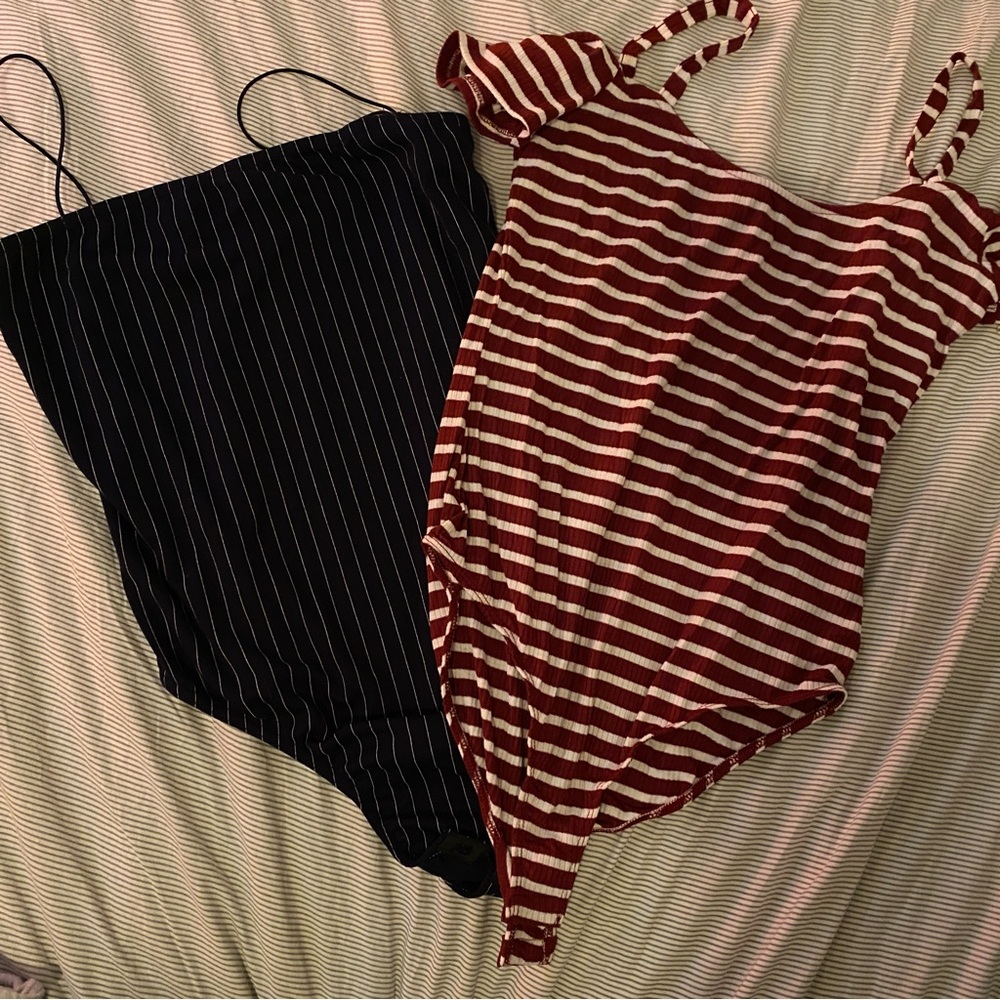 BUNDLE Stripped Bodysuits